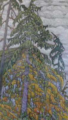 Höllgrotten in Spring Storm, 40x70, acrylic on canvas