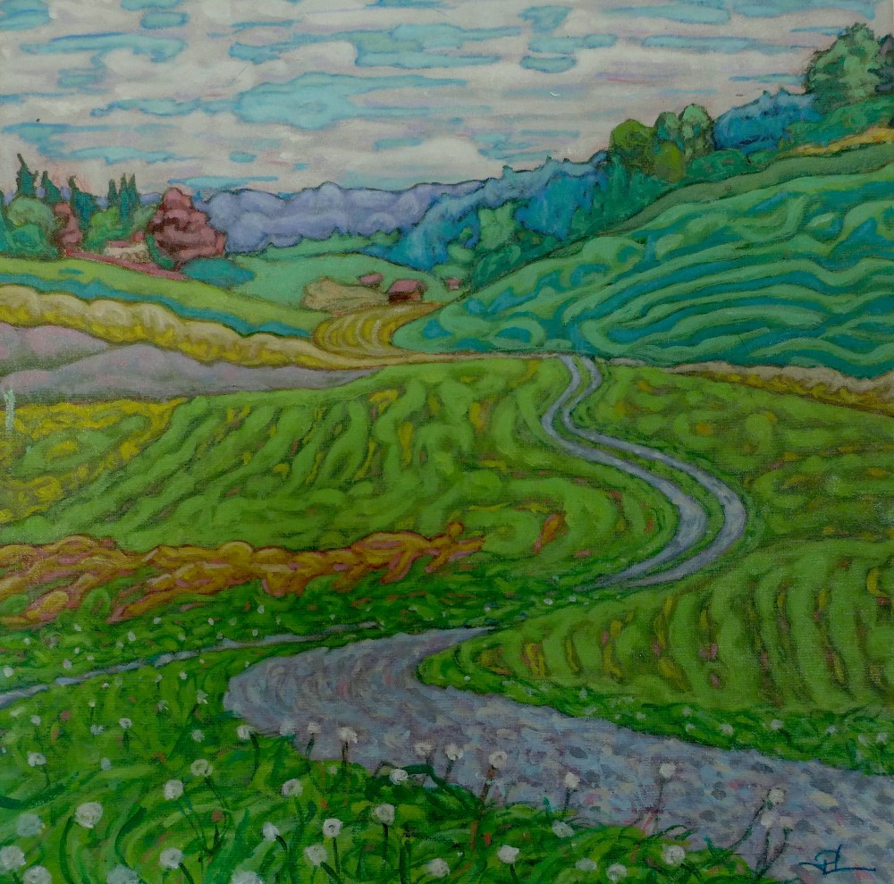 Path to Menzingen (acrylic on canvas, 30 x 30cm)