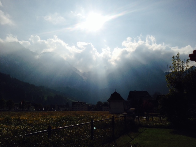 Celestial glory beckoning us back to town for beer and greasy schnitzel