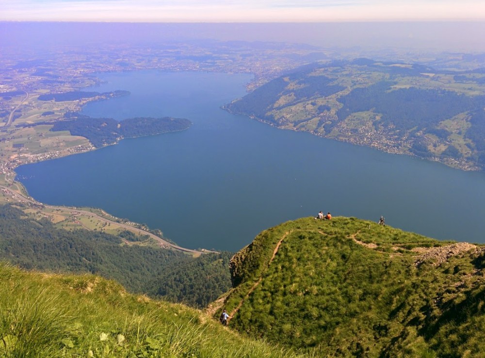View from atop Rigi Kulm towards lake zug and home.