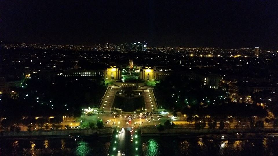 Nightime Paris from the 2nd platform of the Eiffel Tower. I did not take picture - I was standing terrified and shaking near  the elevator 