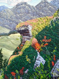 Autumn bluff at Flumserberg (acrylic, 60x 80cm)