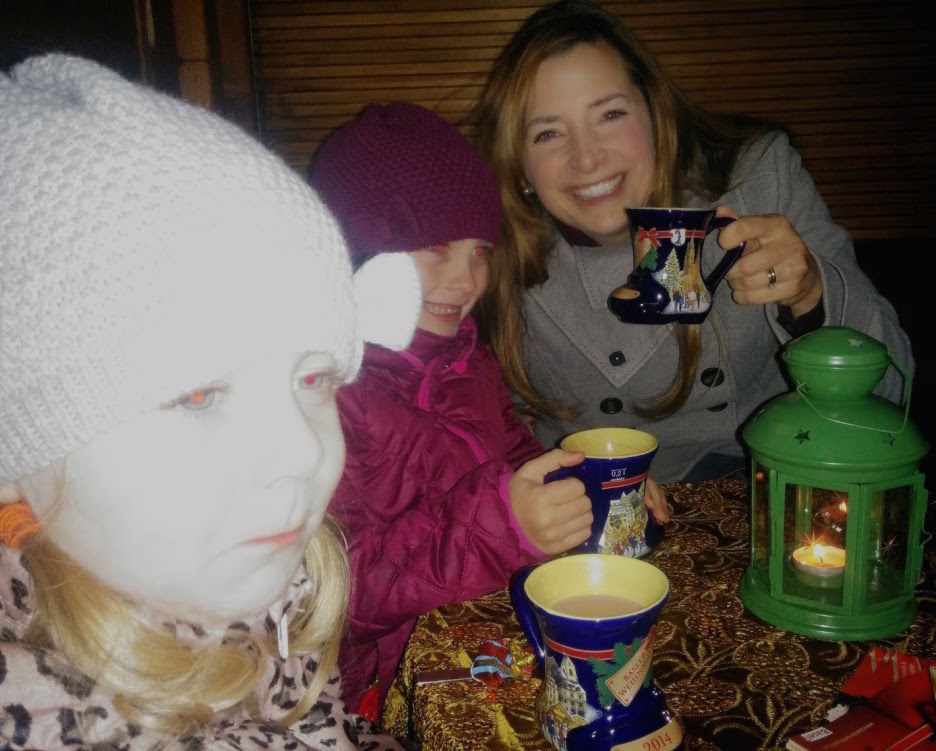 Gluhwein in a hut at the Basel Weihnachtsmarkt.