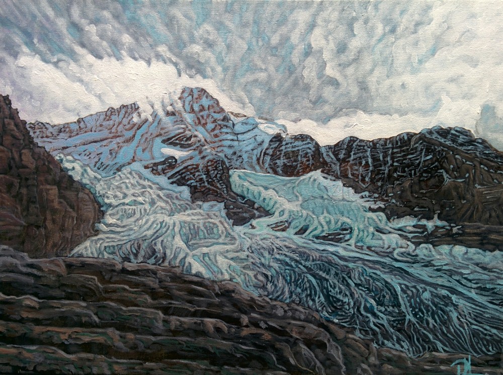 "Eigergletscher" - acrylic on canvas, 30 x 40cm