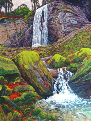 Falls at Ruine Wildenburg (acrylic on canvas, 60cm x 80cm)