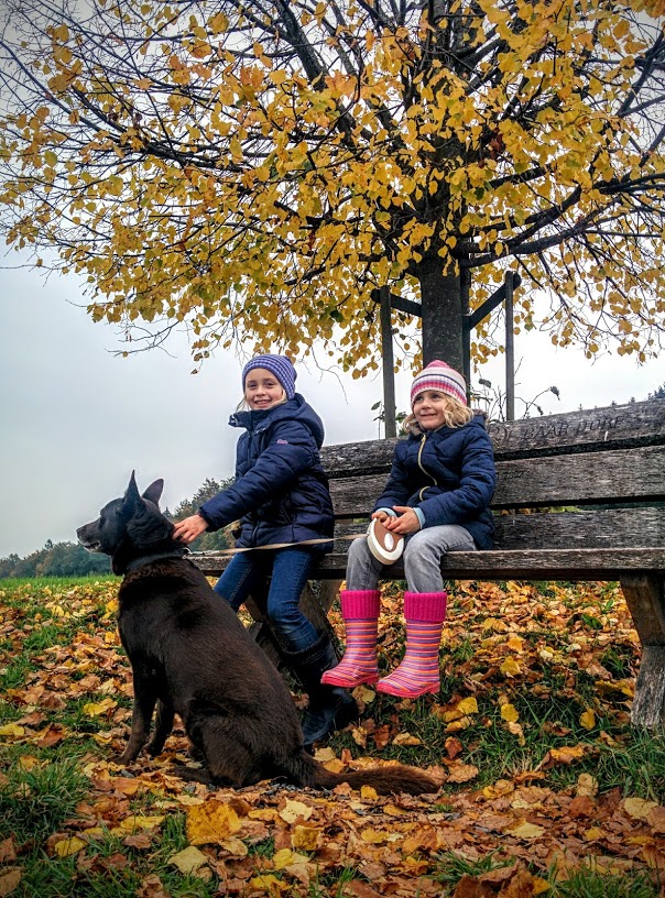 Girls enjoying a long walk with our sweet 