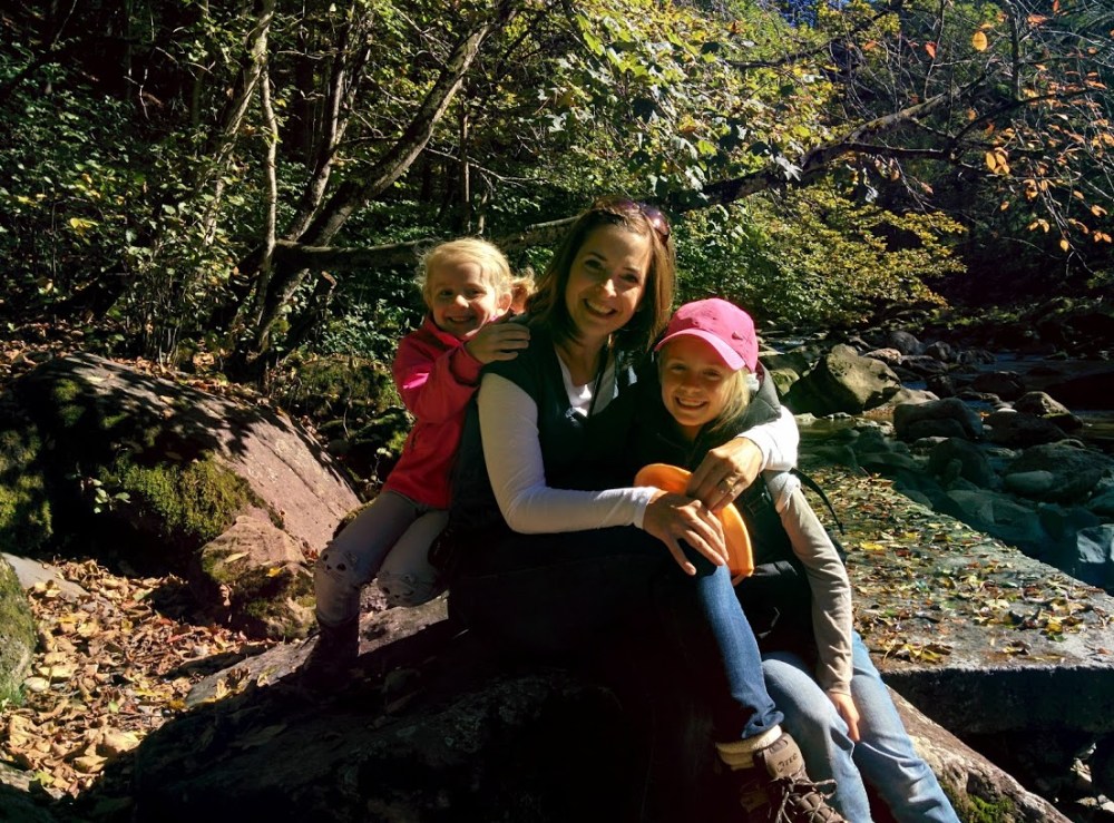Us three on a local hike along the Sihl river. Cowbells, rushing water, falling leaves and dappled sunlight. 